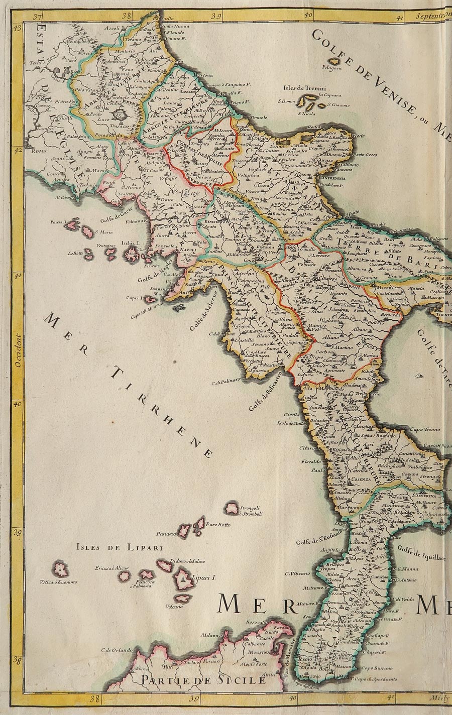 carta geografica royaume de naples