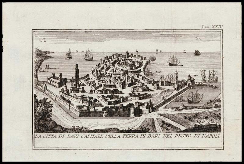 stampa antica città bari salmon
