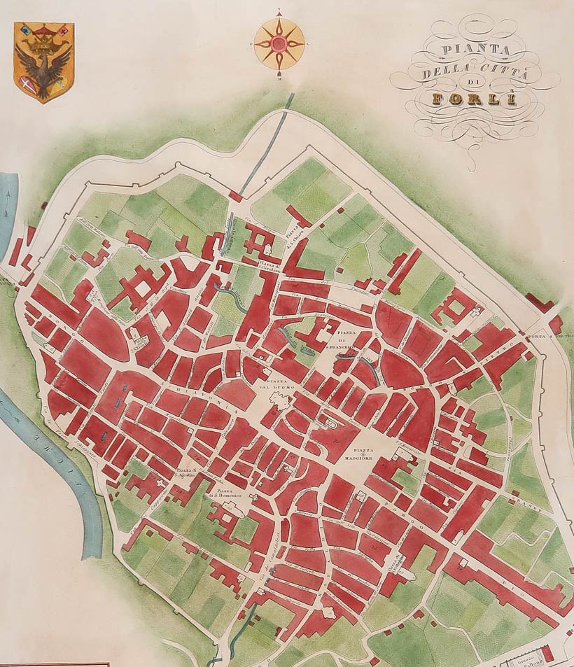 stampa antica forli zuccagni dettaglio stampa antica forli dettaglio