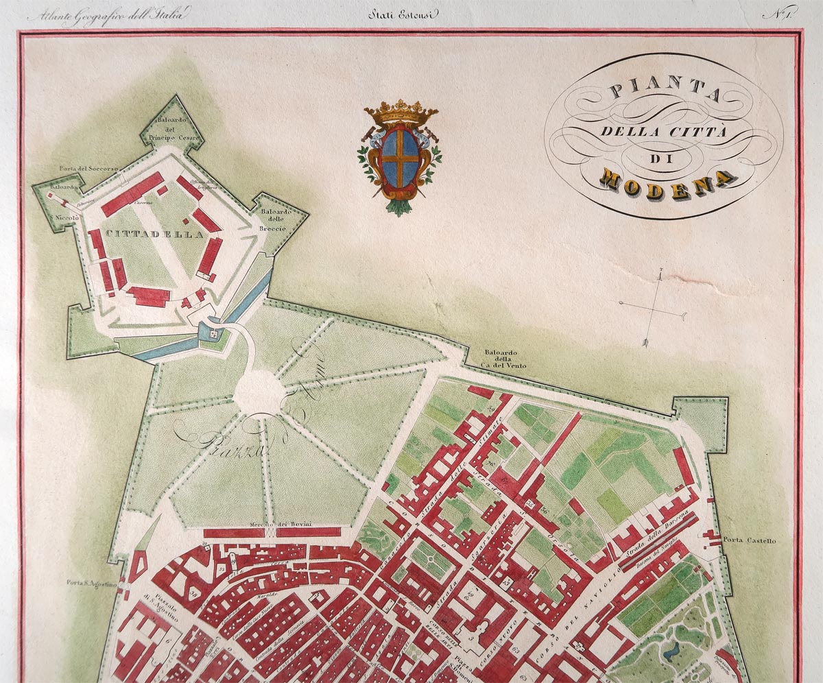 stampa antica pianta modena zuccagni stampa antica pianta modena