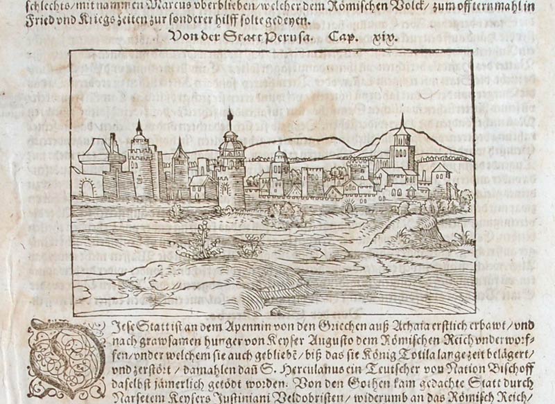 stampa antica perugia cosmographia stampa perugia cosmographia