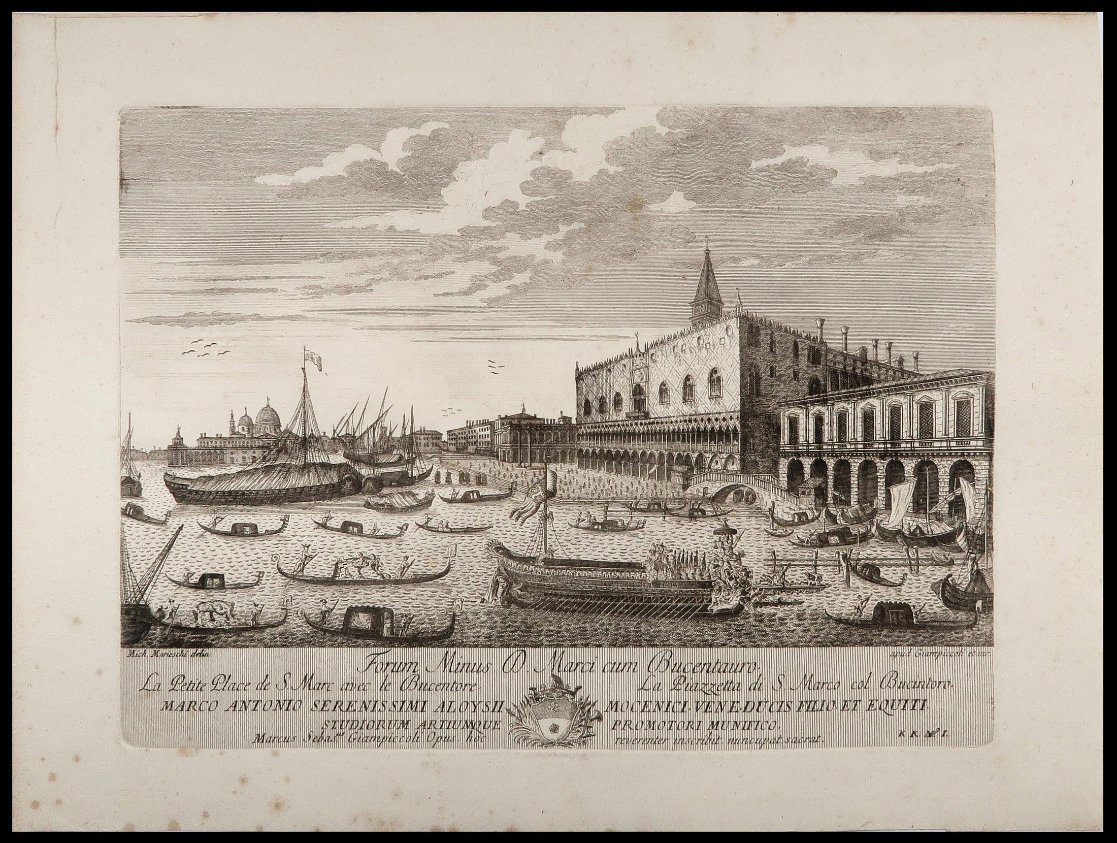 stampa antica piazzetta san marco venezia giampiccoli