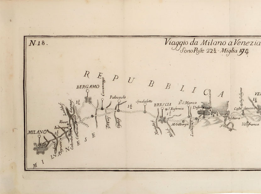 carta geografica viaggio milano venezia