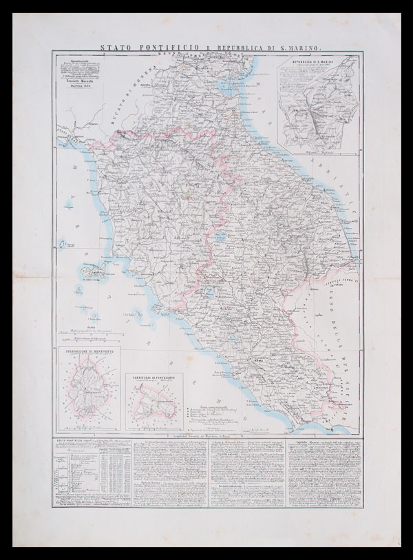 carta geografica antica stato pontificio marzolla