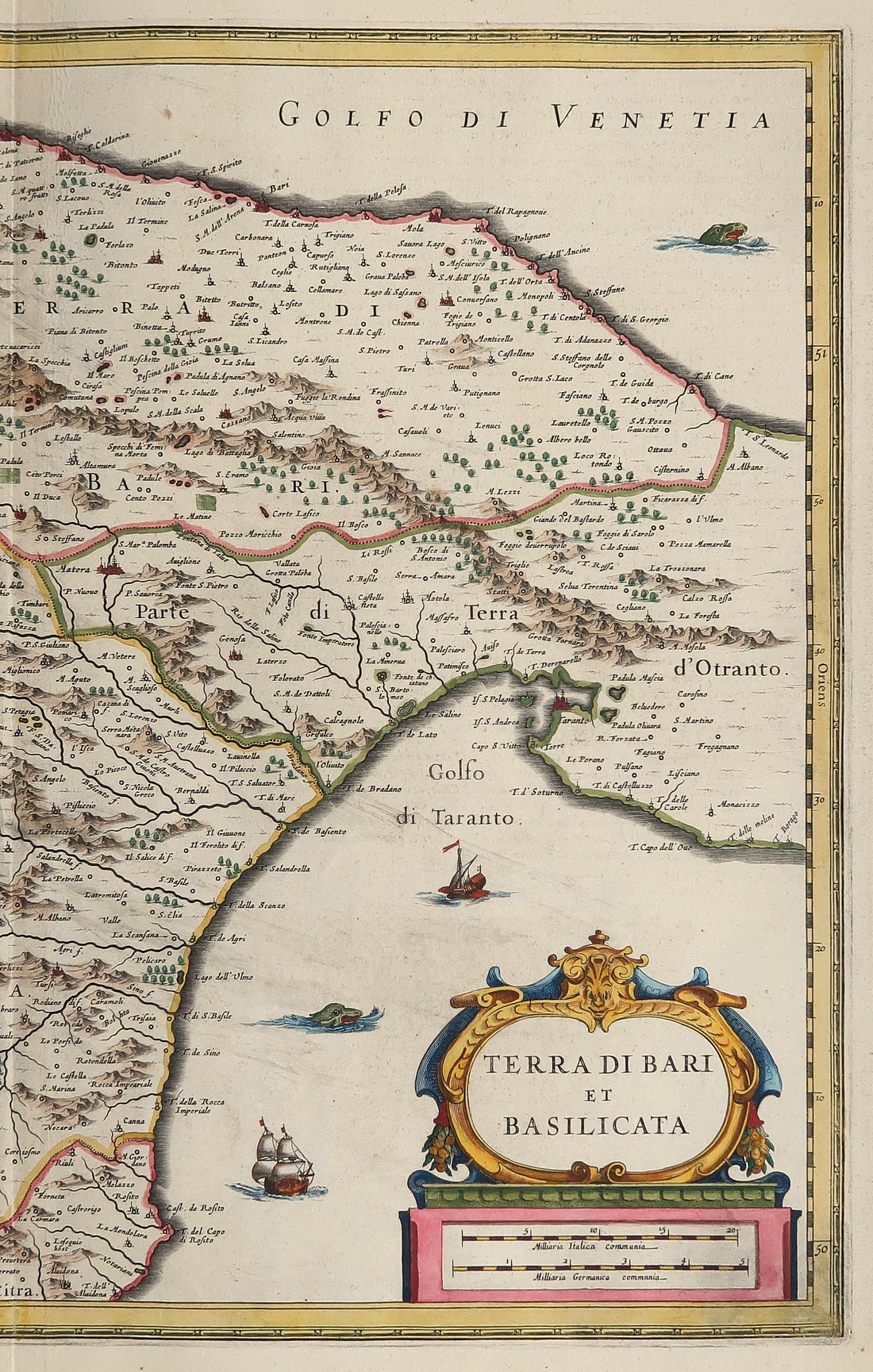 carta geografica puglia basilicata terra bari jansson carta geografica puglia basilicata terra bari