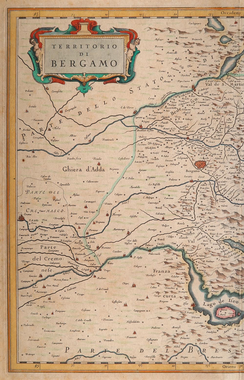 carta geografica territorio bergamo hondius