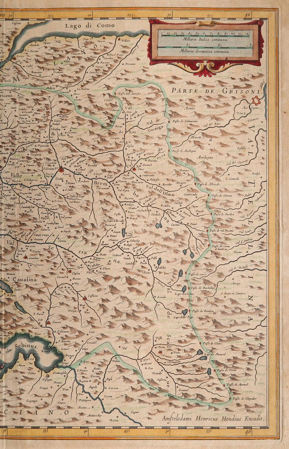 carta geografica territorio bergamo hondius