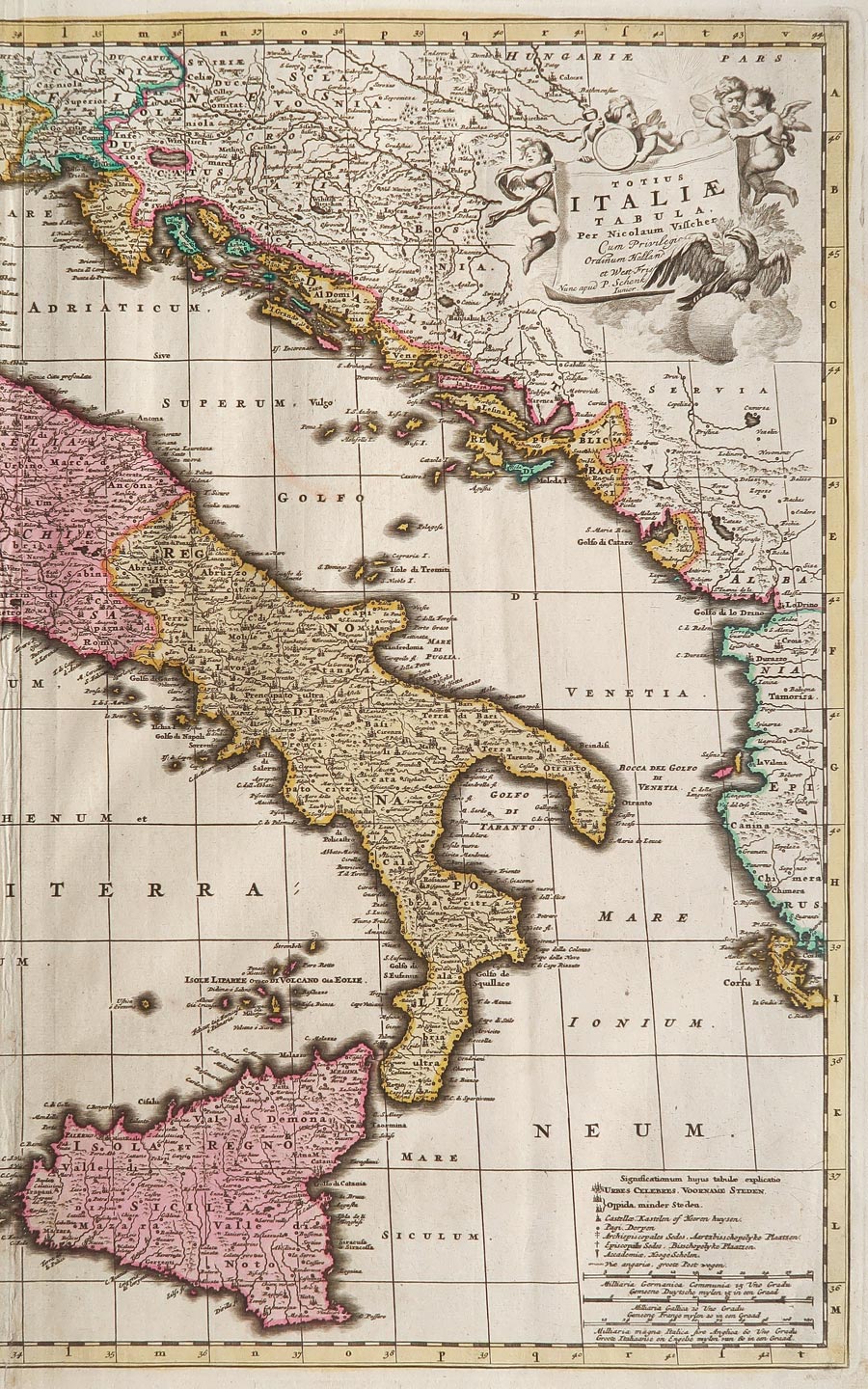 totius italiae tabula visscher