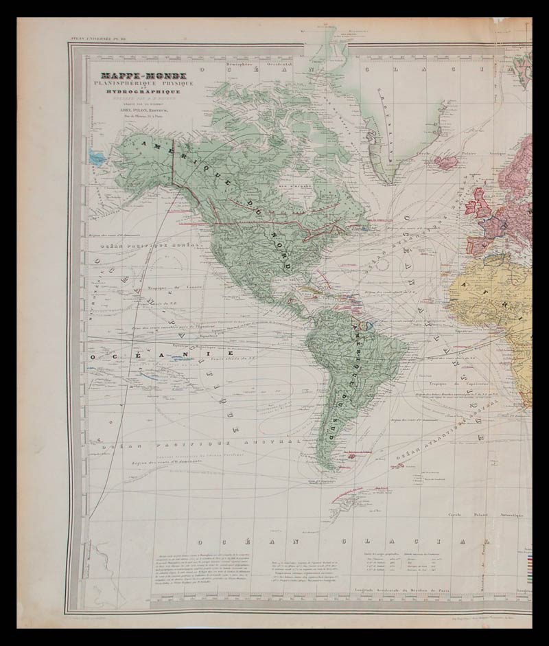 mappamondo fisico idrografico