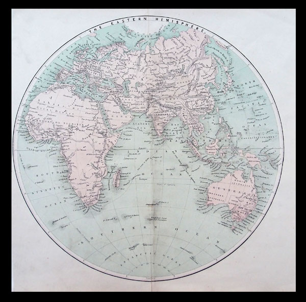 mappamondo antico inglese emisfero est mappamondo antico inglese