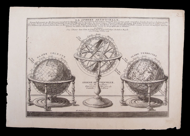 stampa antica sfere artificiali de fer