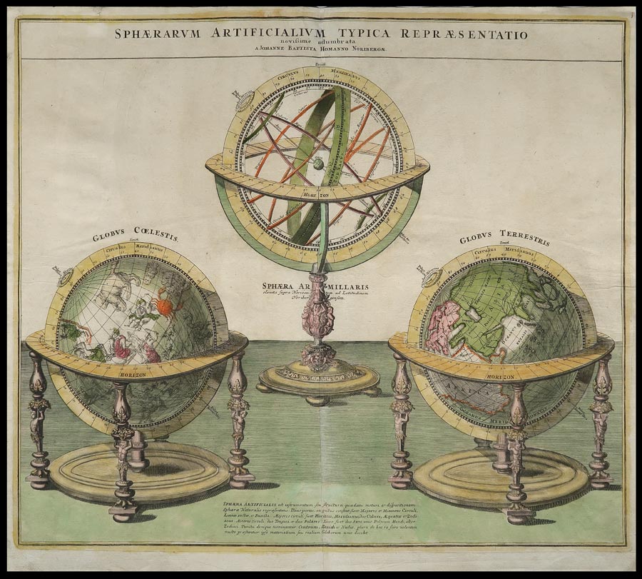 carta celeste sphaerarum artificialium homann