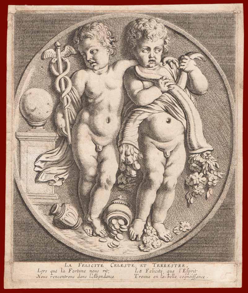 stampa antica testelin felicità