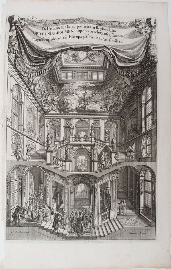 stampa antica scalone drottningholm