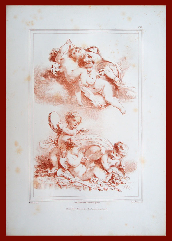 stampa antica angioletti boucher