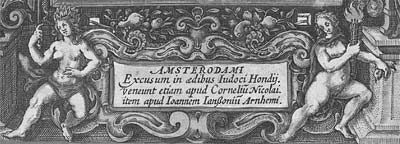 dettaglio frontespiazio atlas minor 1608 dettaglio frontespizio 1608