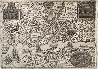 carta virginia edizione 1635 virginia 1635