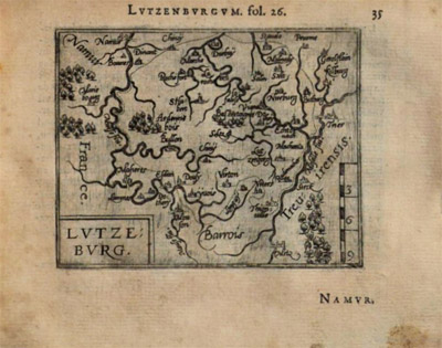 mappa lussemburgo 1583 mappa lussemburgo 1583