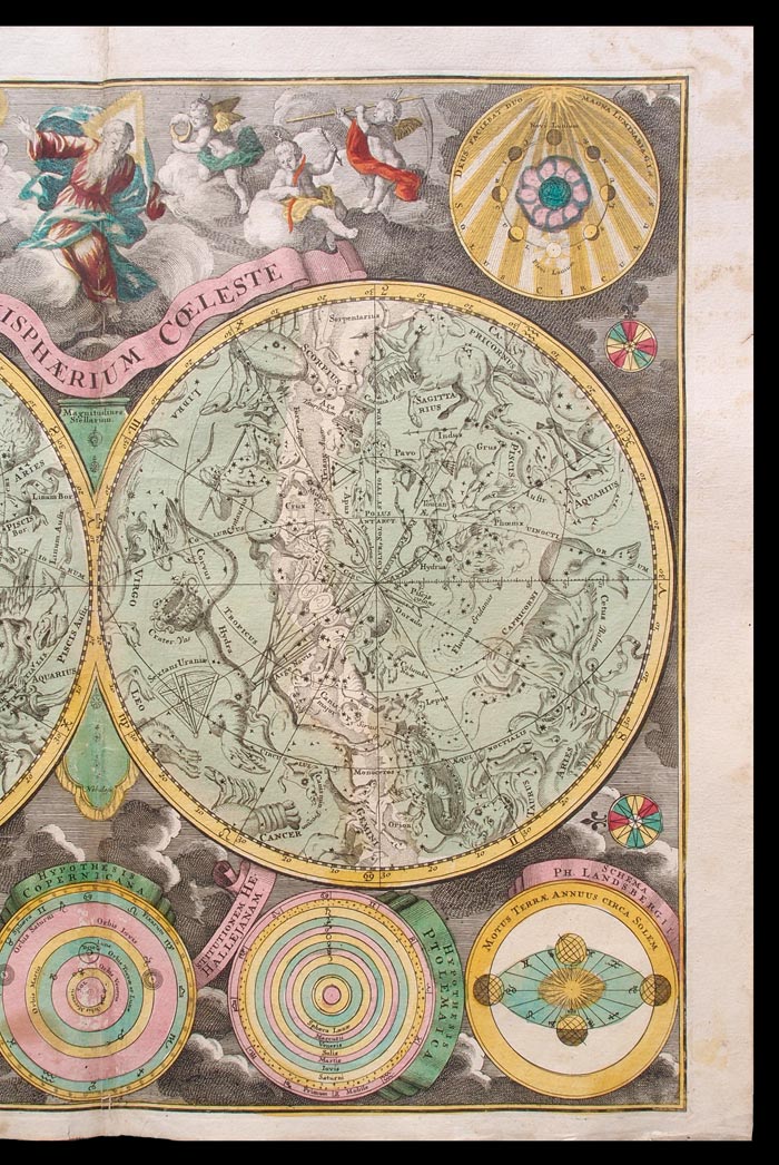 carta geografica planisfero celeste seutter