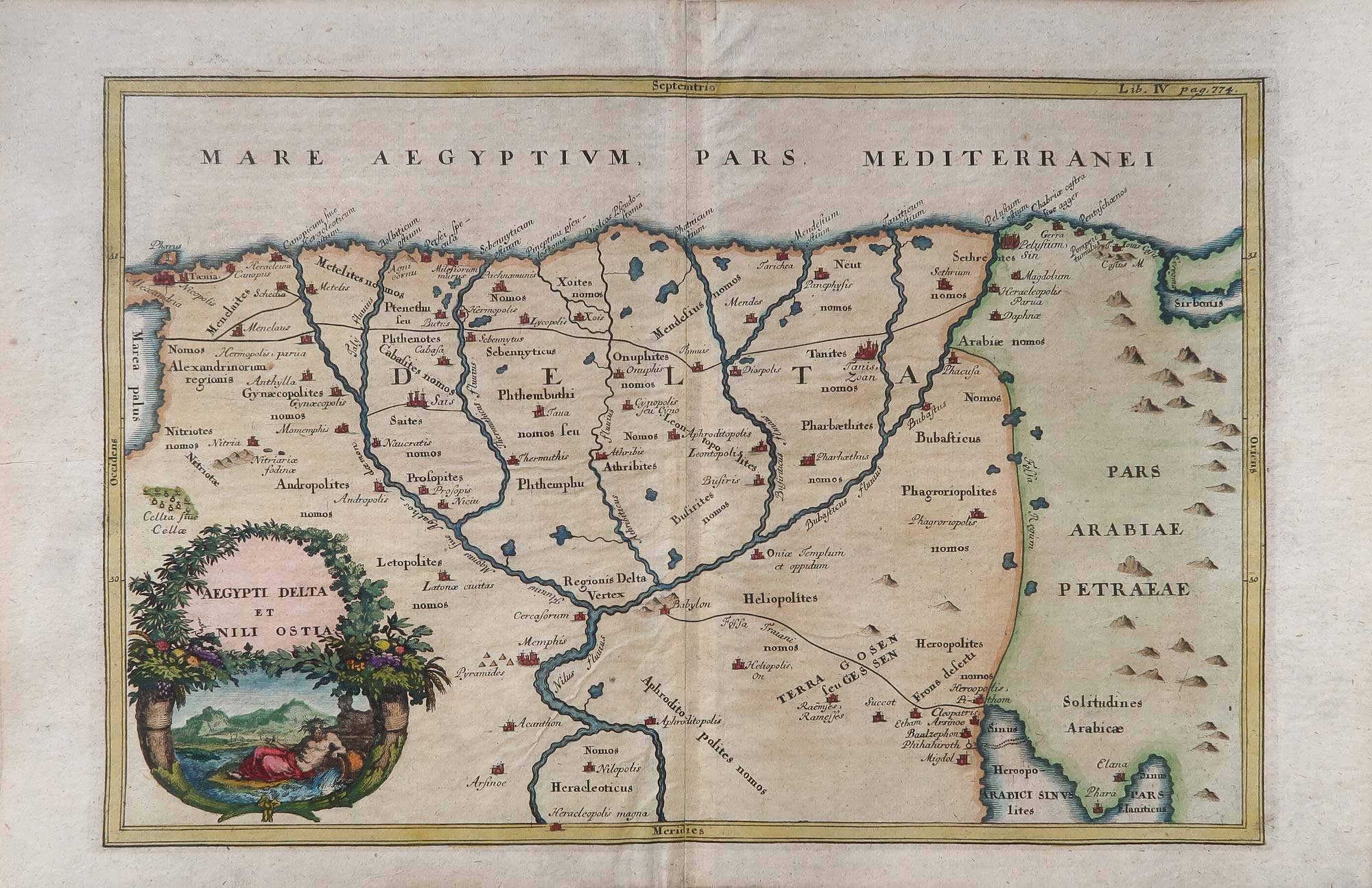 carta geografica antica delta nilo carta geografica antica delta nilo