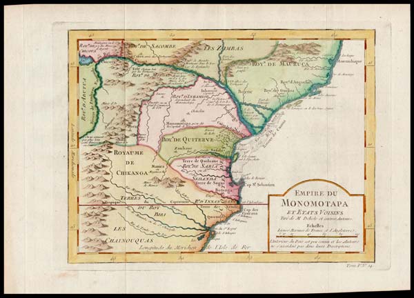 carta geografica empire monomotapa africa