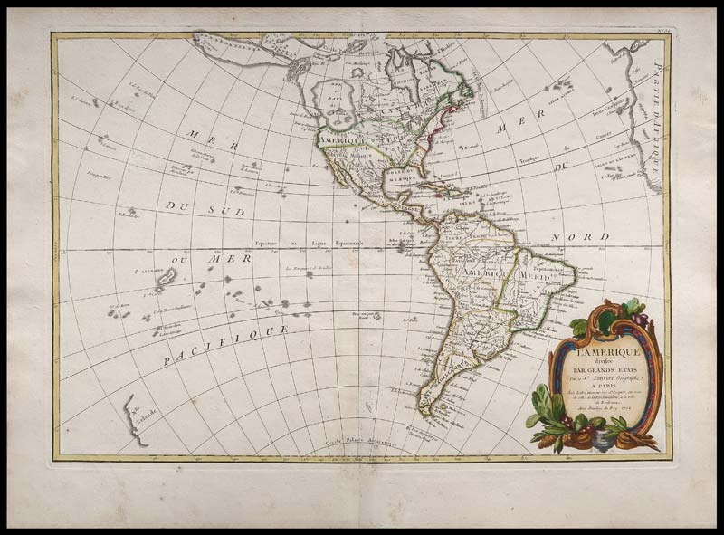 carta geografica amerique janvier