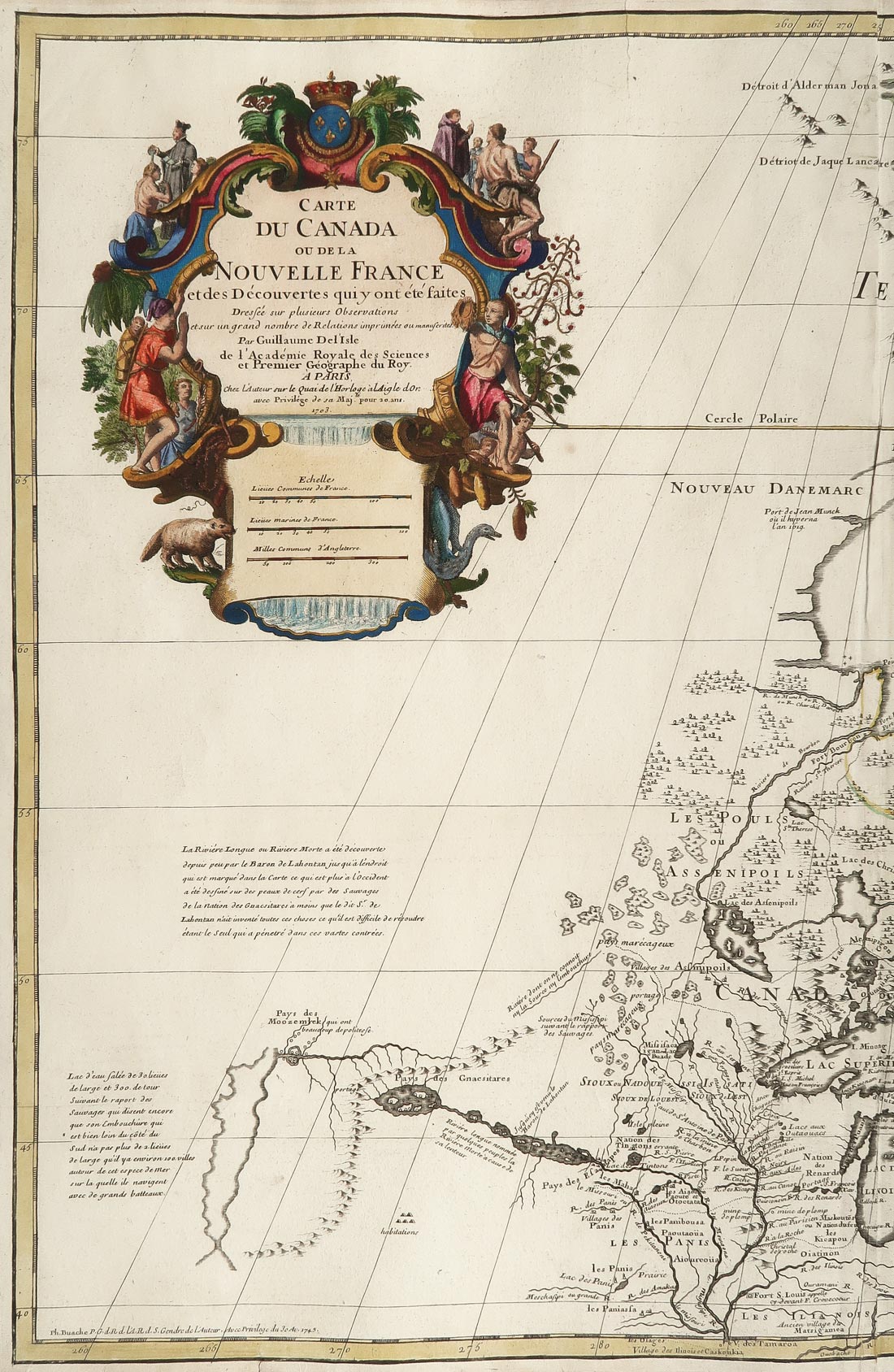 carta geografica canada de l'isle bouache 1745 carta geografica canada de l'isle bouache