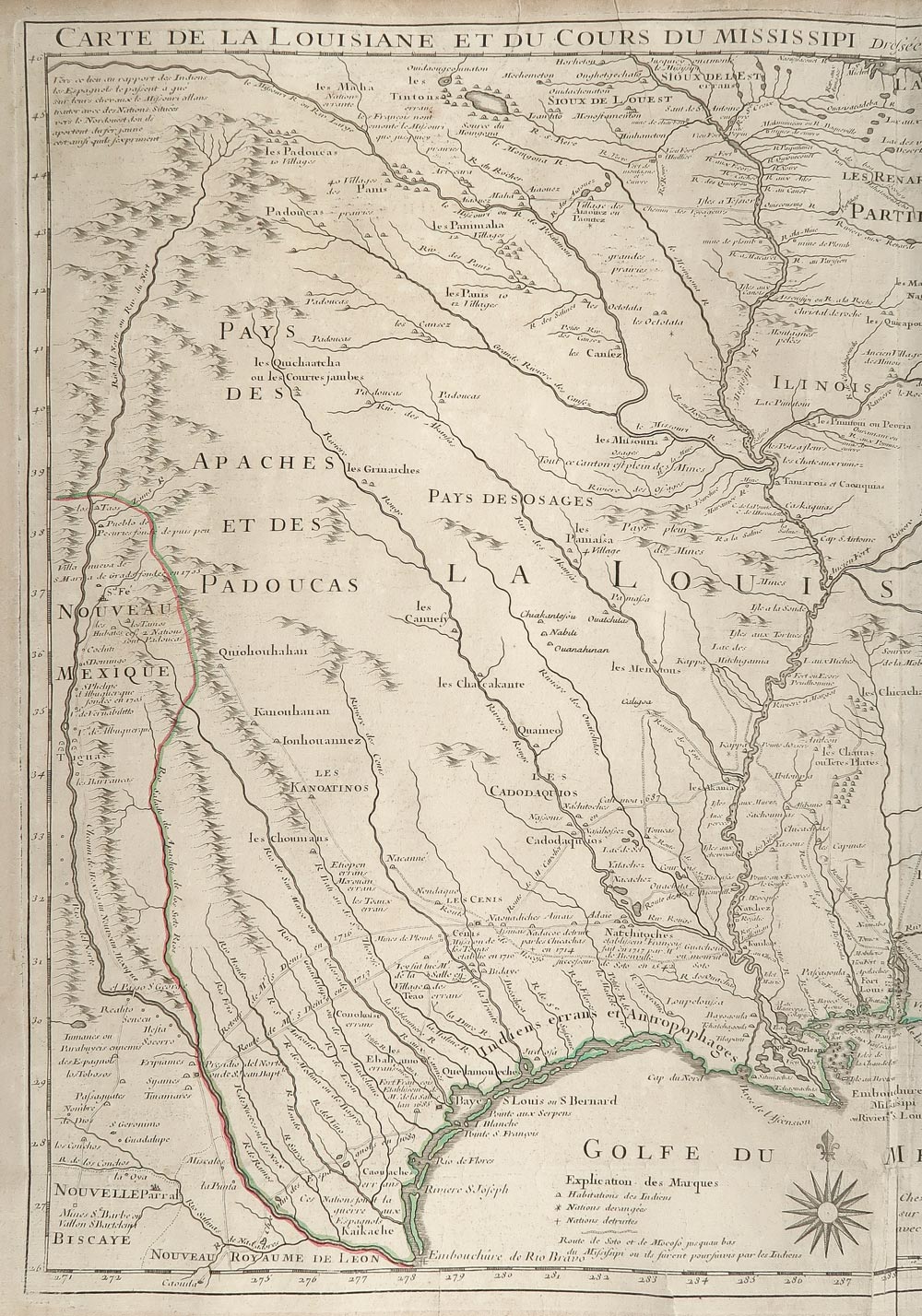 carta geografica louisiana de l'ilse 1745 carta geografica louisiana de l'ilse