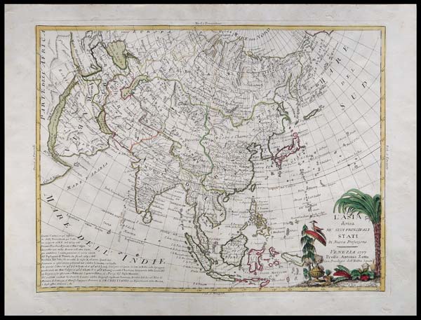 carta geografica asia zatta