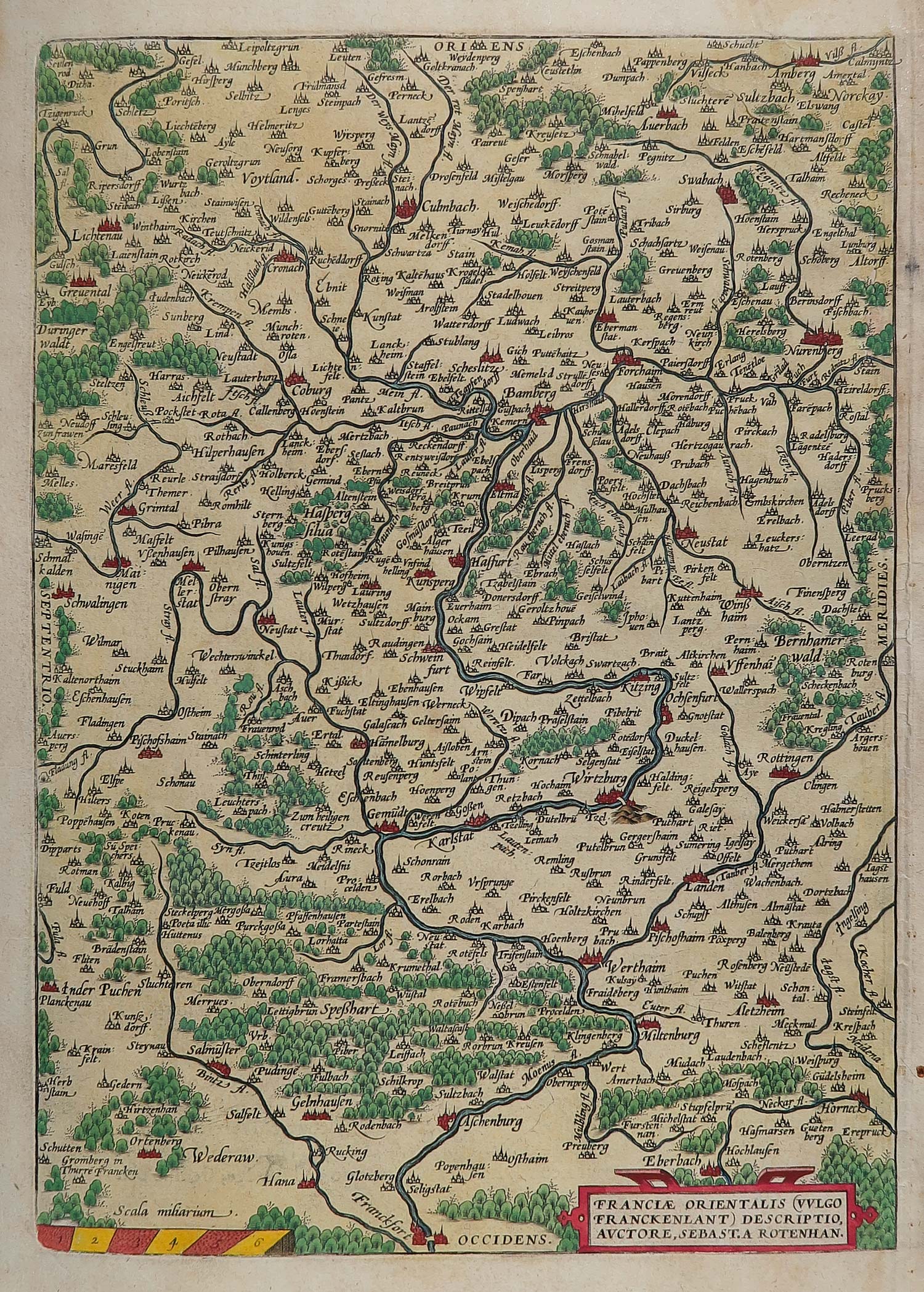 carta geografica franconia ortelius