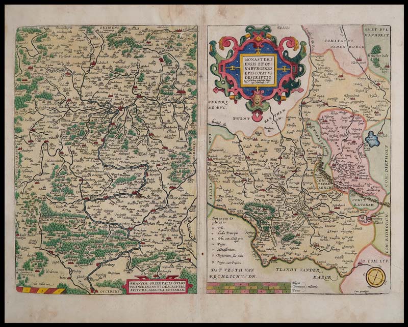carta geografica franconia vestfalia ortelius