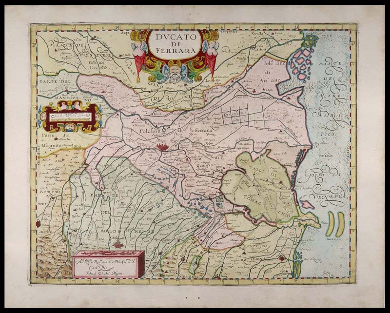 carta geografica ducato ferrara magini
