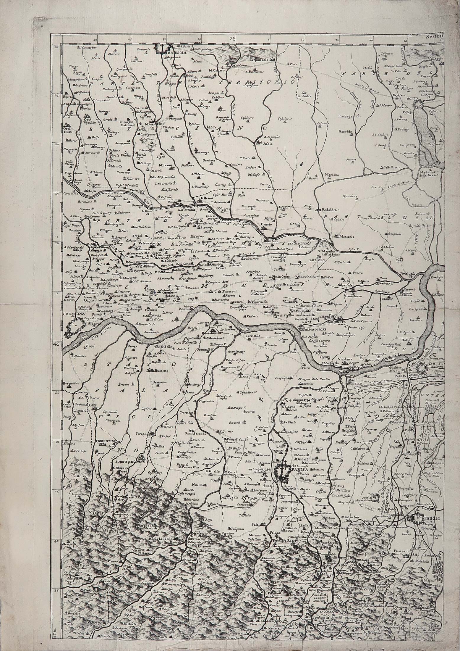 carta geografica ducato parma vandelli carta geografica ducato parma