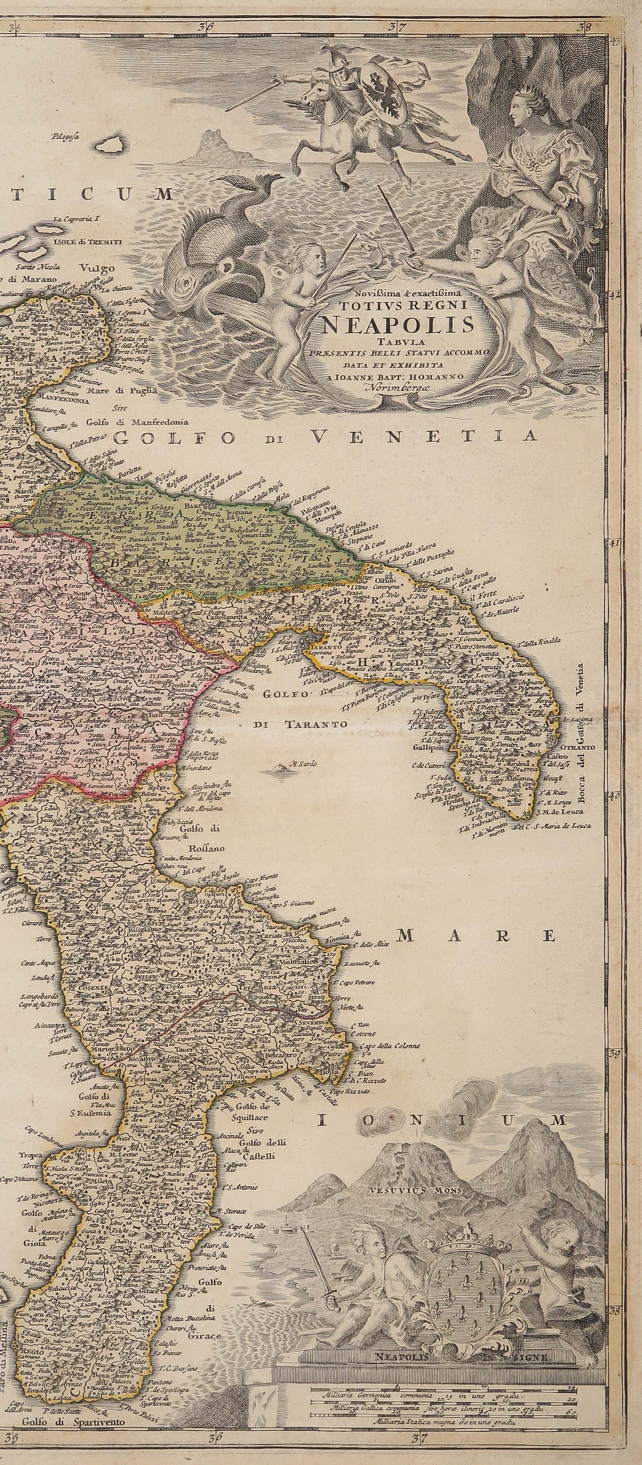 carta geografica totius regni neapolis homann carta geografica totius regni neapolis