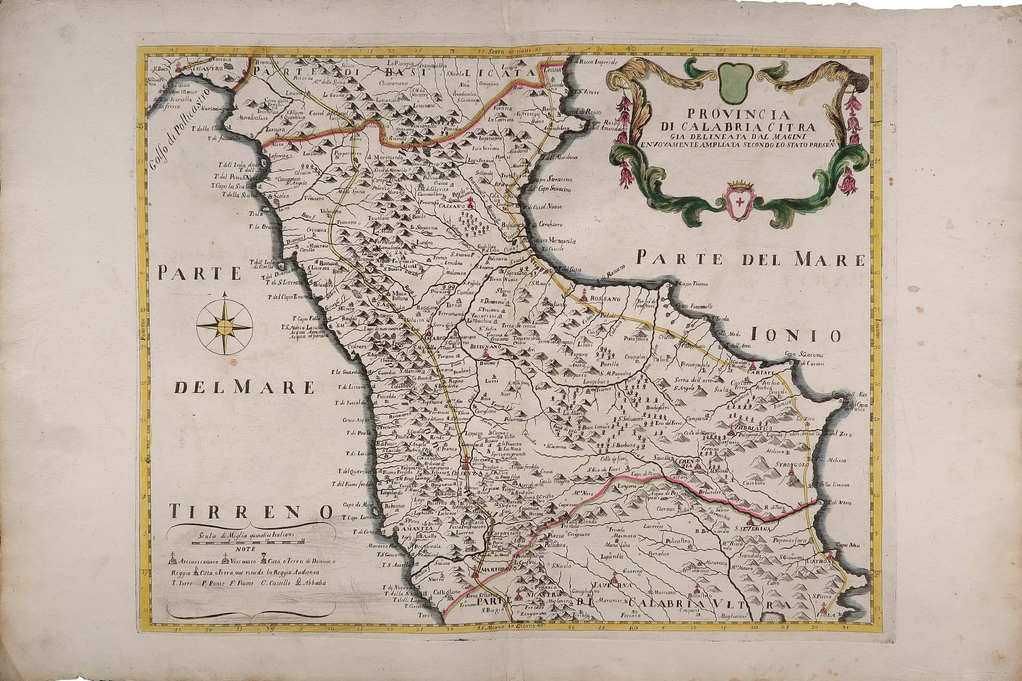 carta geografica calabria citra petrini carta geografica calabria citra