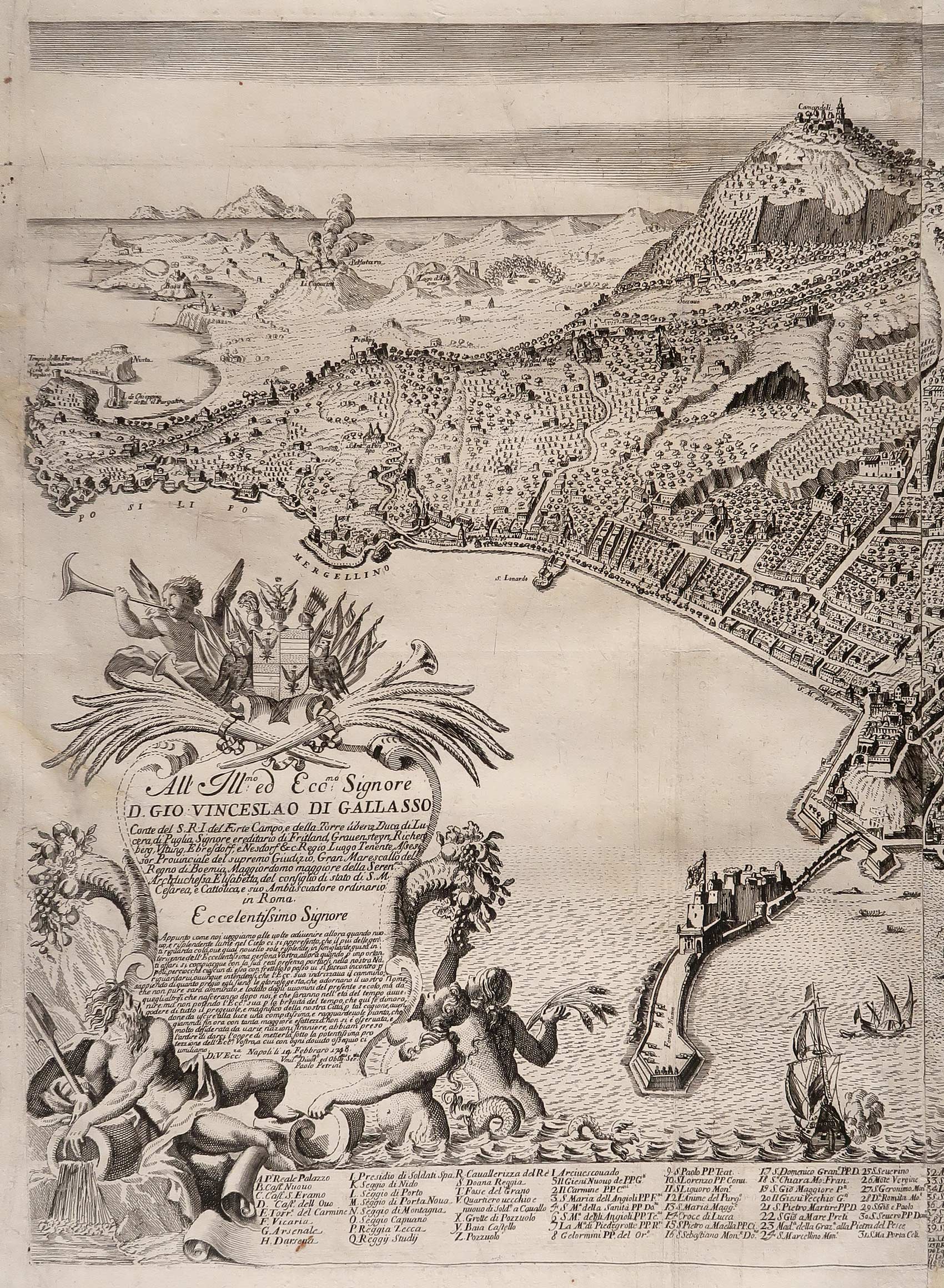 stampa antica pianta alzata città napoli petrini stampa antica pianta alzata città napoli
