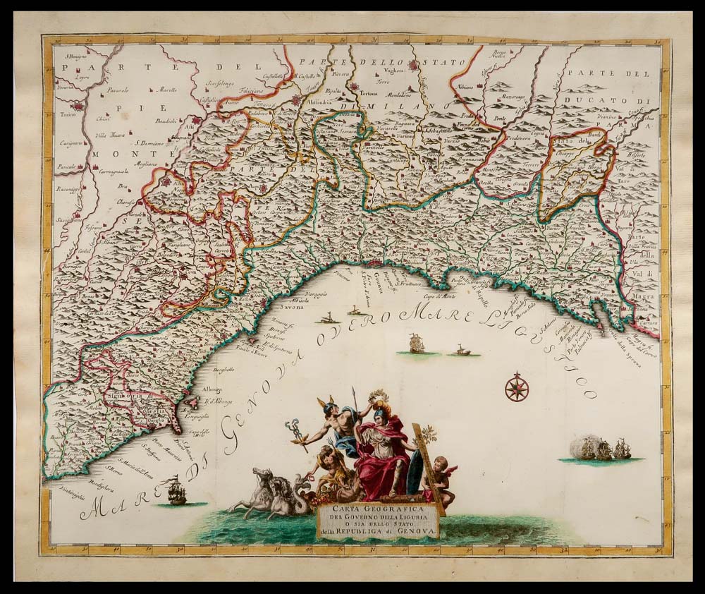 carta geografica governo liguria albrizzi