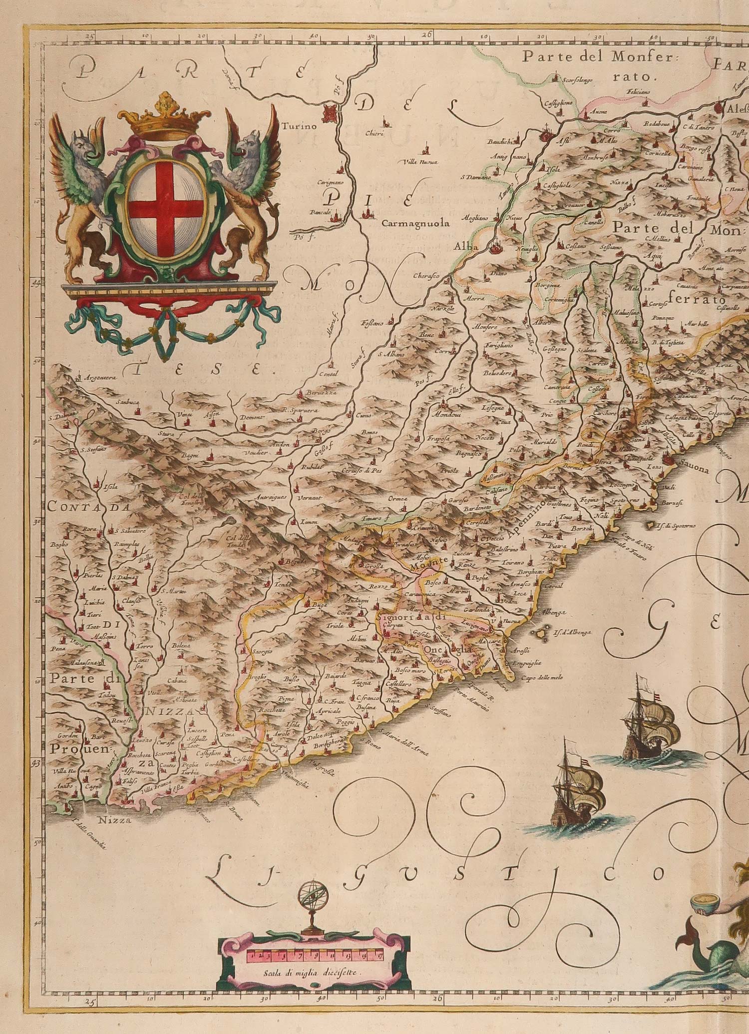 carta geografica liguria visscher carta geografica liguria visscher