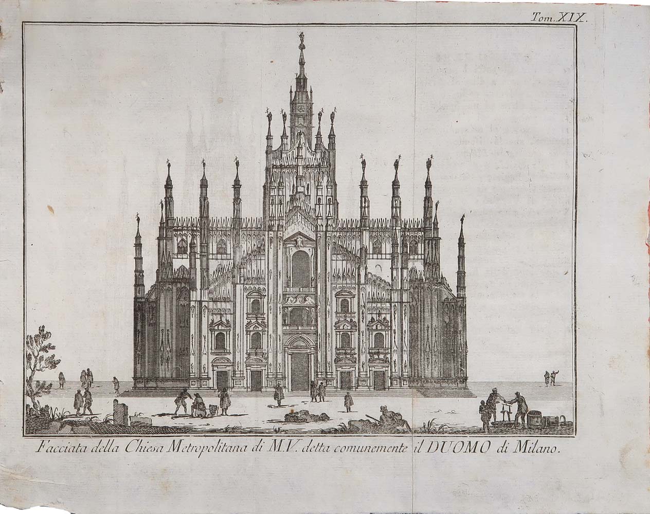 stampa antica duomo milano albrizzi