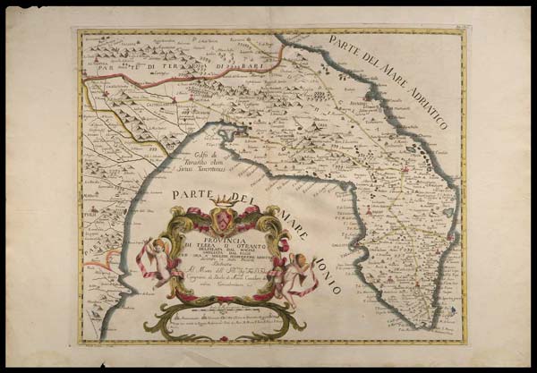 carta geografica antica terra otranto petrini