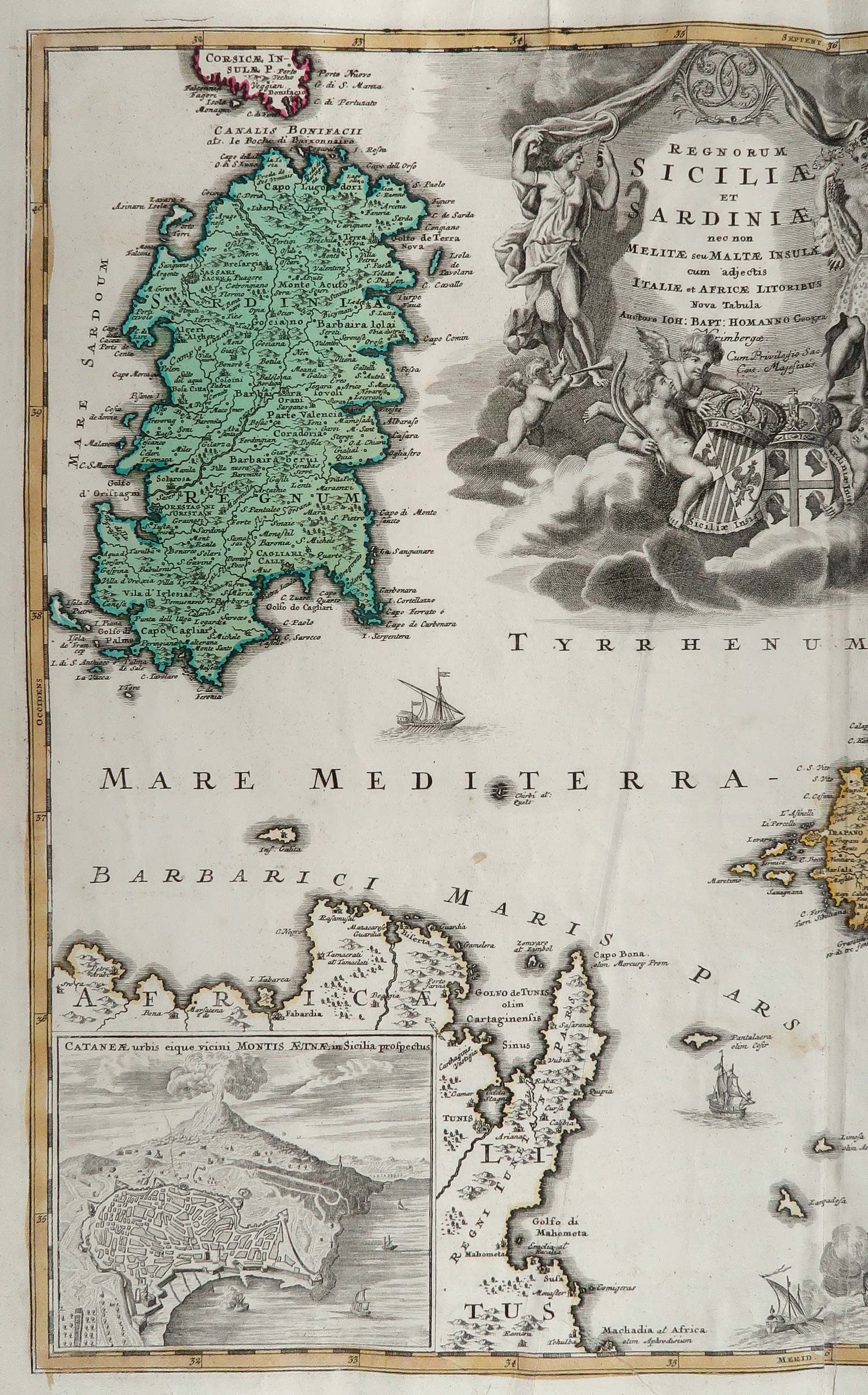 carta geografica antica regnorum siciliae sardiniae homann carta geografica antica regnorum siciliae sardiniae