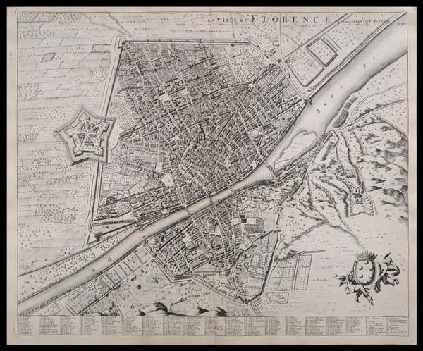 stampa antica firenze mortier