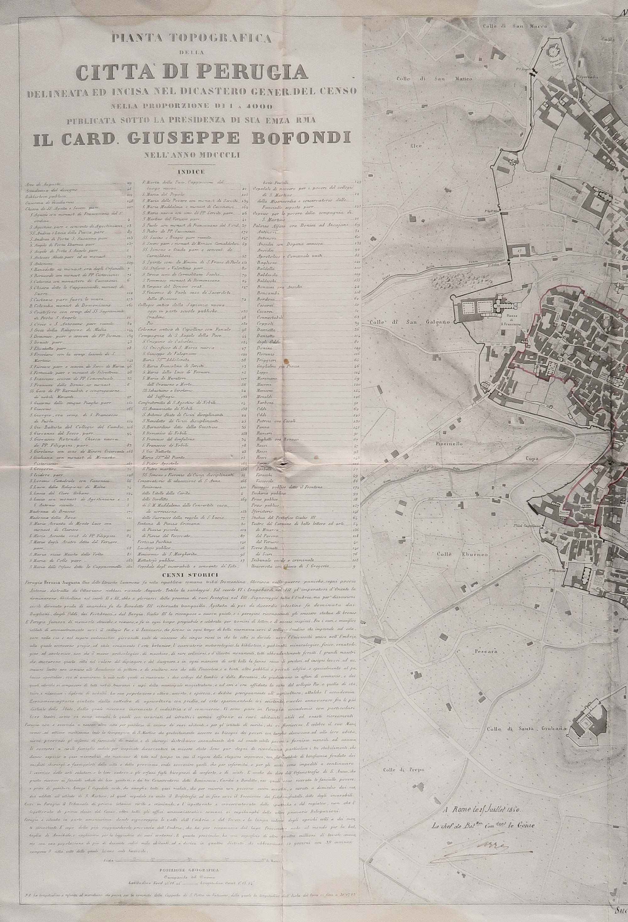 stampa antica pianta topografica città perugia bofondi stampa antica pianta topografica città perugia
