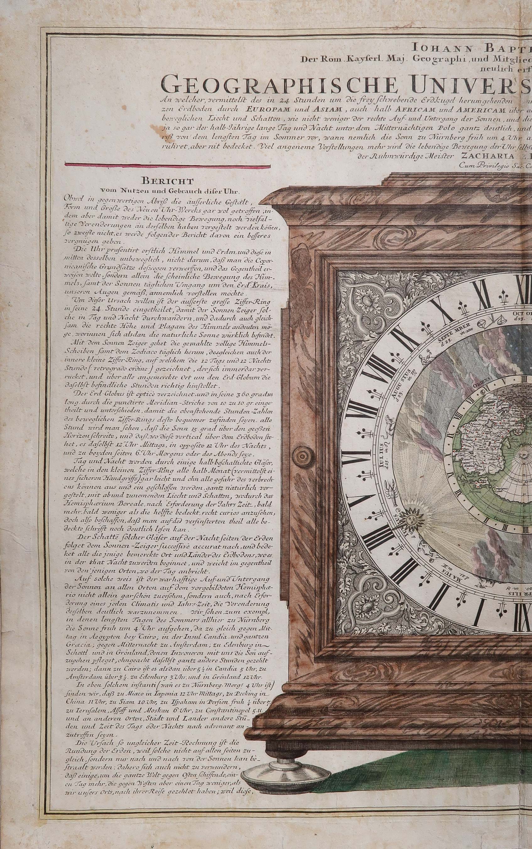 stampa antica orologio landeck homann