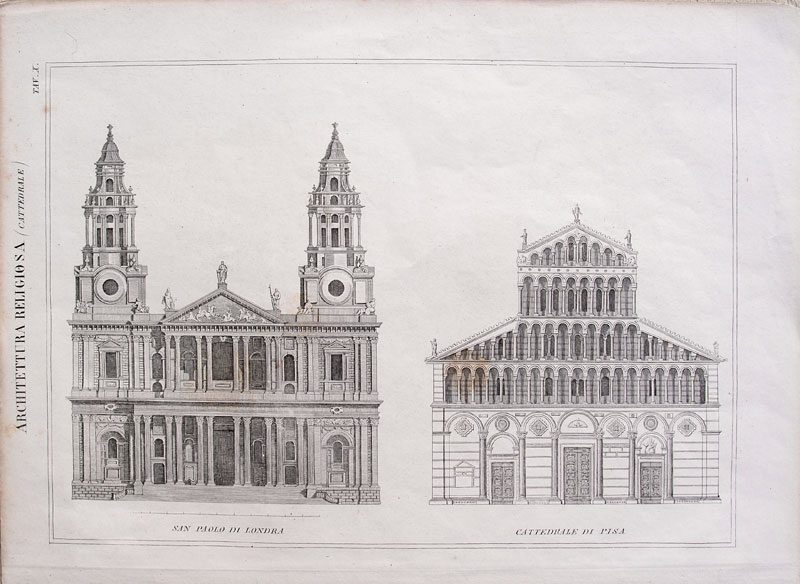 stampa antica architettura londra