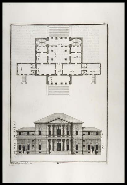 stampa antica villa cornaro palladio