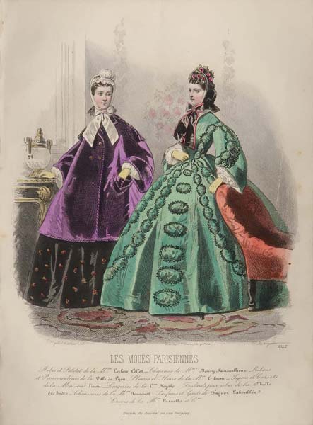 stampa antica moda 1863