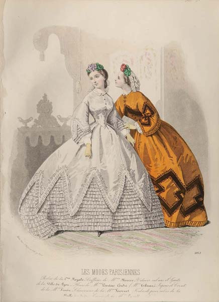 stampa antica modes parisiennes n.53