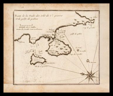 Plan de la Rade des Isles de St. pierre et du golfe de palme